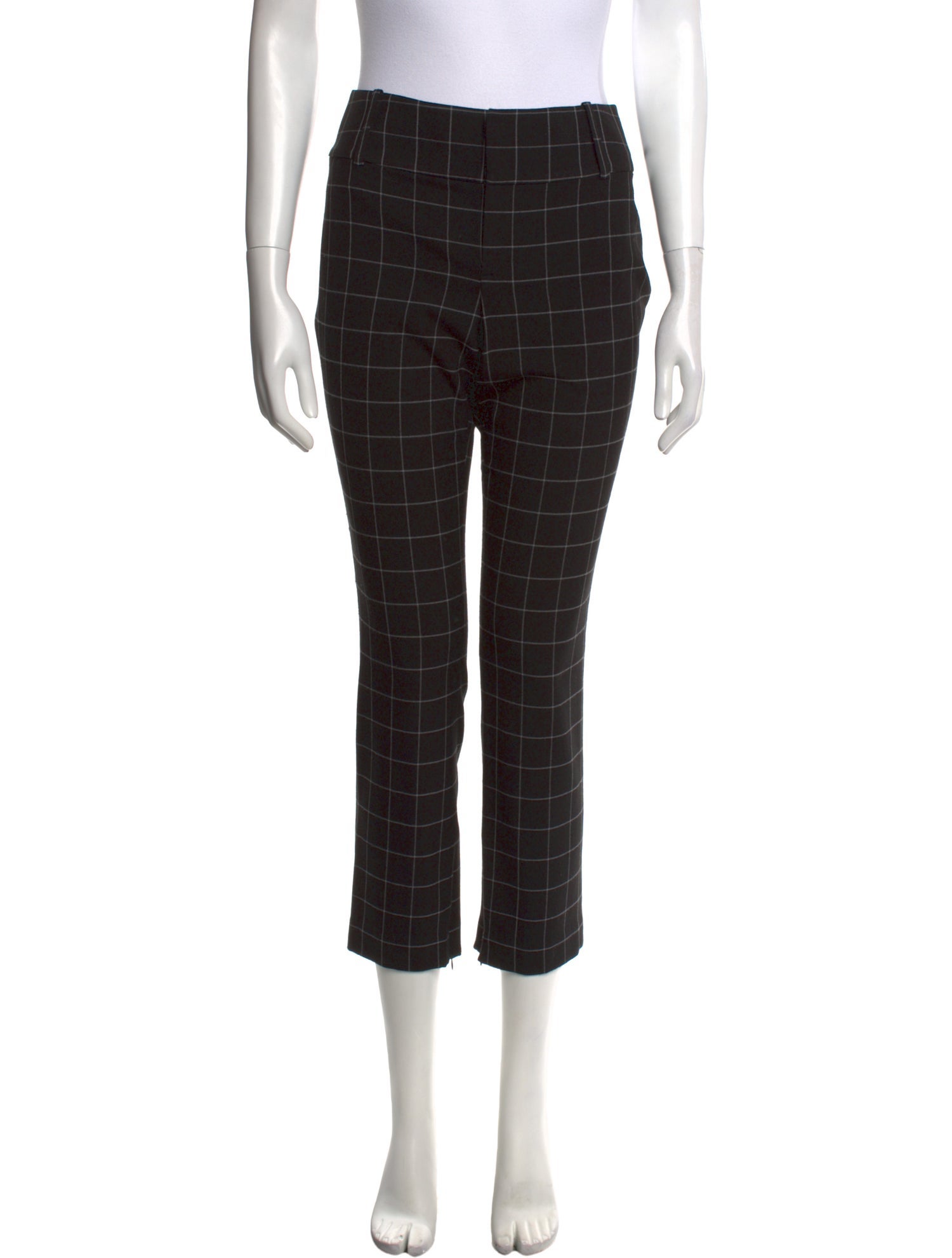 Alice + Olivia Plaid Print Straight Leg Pants